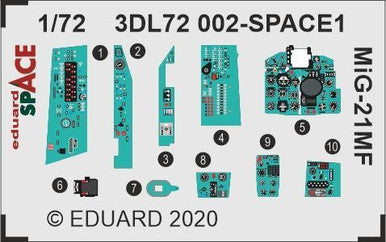 Eduard 3DL72002 1/72 MiG-21MF SPACE for EDUARD