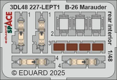 Eduard 3DL48227 1/48 B-26 Marauder Rear Interior SPACE SPACE for ICM