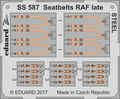 Eduard SS587 1/72 Seatbelts RAF Late Steel