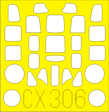 Eduard CX306 1/72 Paint Mask for AIRFIX A6M2 Zero Canopy Mask Set