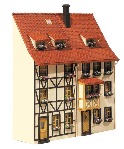 Faller 130431 HO Scale 2 Relief Houses (Cream) Model Kit