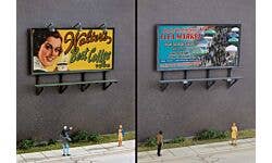 Walthers SceneMaster 949-4253 HO Wall-Mounted Billboards Kit pkg(3)