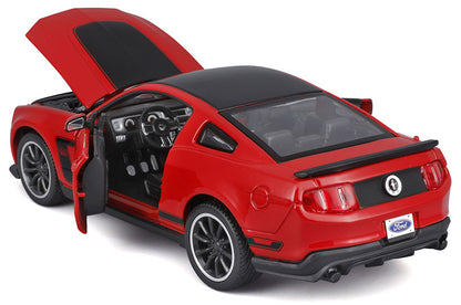 Maisto 39269R 1/24 2012 Ford Mustang Boss 302, Red Metal Kit