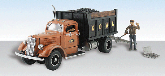 Woodland Scenics 5555 HO Scale Lumpy's Coal Company - Delivery Truck, Figure