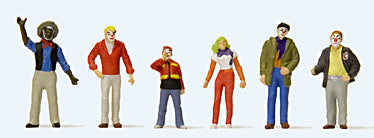 Preiser 24642 HO Scale Carnival Parade Participants Set #1 pkg(6)