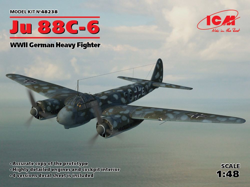 ICM Models 48238 1/48 WWII German Ju88C6 Heavy Fighter