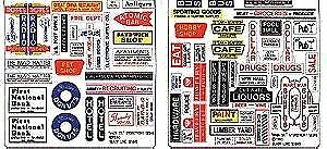 Blair Line 151 HO Scale Storefront & Advertising Signs Main Street Storefront