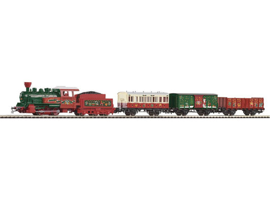 Piko 57081 HO Scale Roadbed Christmas Starter Set, 120V