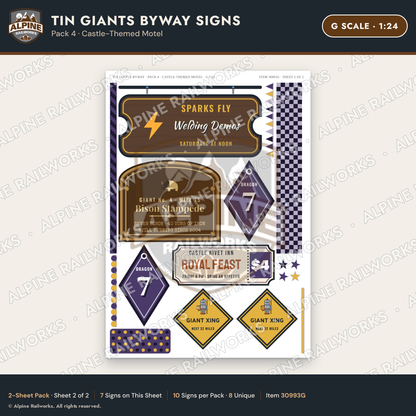 Alpine Railworks 30993G G Scale Roadside Signs - Scrap Metal Giants