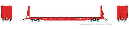 Rapido Trains 147001 HO Scale CP Rail Flatcar Red 6-Pack