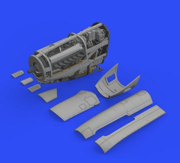 Eduard 648555 1/48 Aircraft- P51D Engine for EDU (Photo-Etch & Resin)