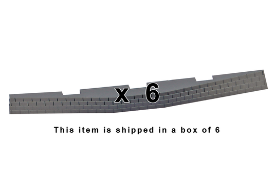 Piko 55444 HO Scale Roadbed for Right Curved Switch Machine, 6 Pcs