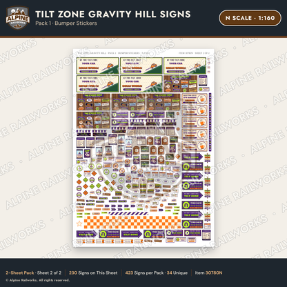 Alpine Railworks 30780N N Scale Roadside Signs - Mystery Spot