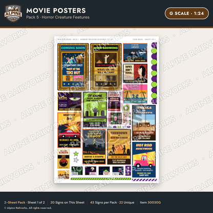Alpine Railworks 30030G G Scale Movie Posters