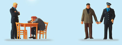 Preiser 10590 HO Scale Emergency Workers Under Interrogation
