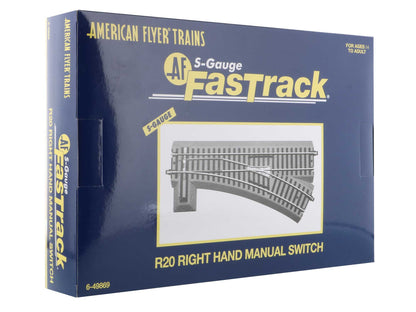 Lionel 6-49869 S Gauge AF FasTrack R20 Manual Switch (Right Hand)