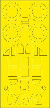 Eduard CX542 1/72 Mask Bf109G6 for TAM Canopy Mask Set