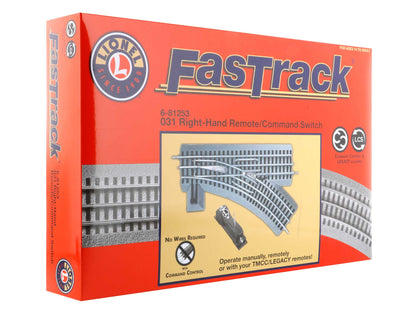 Lionel 6-81253 O Gauge FasTrack O31 Remote/Command Switch - Right Hand
