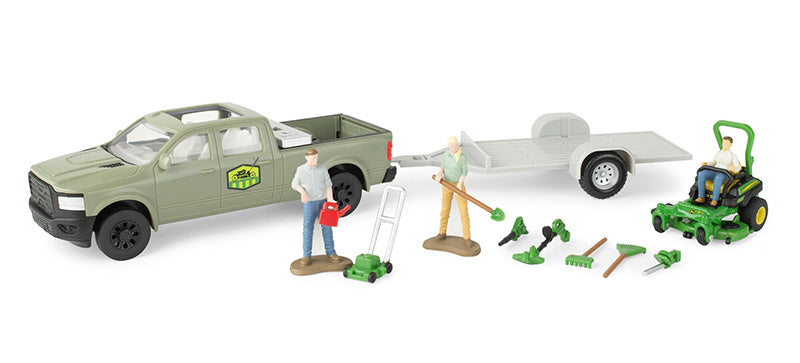 Ertl 47551 1/32 Scale John Deere Lawn Care Playset Set Includes: Pickup