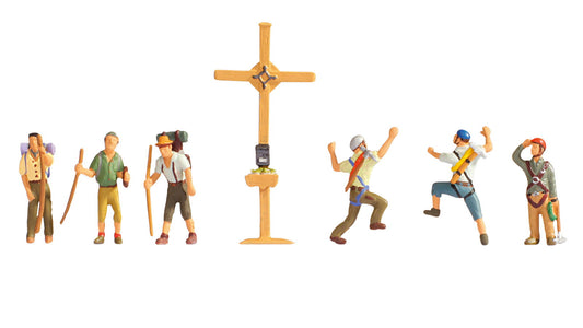 Noch 36874 N Scale Mountain Hikers with Cross Figure Set
