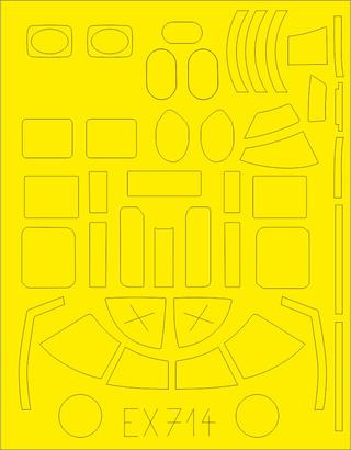 Eduard EX714 1/48 Mask Aircraft- B25D for RVL