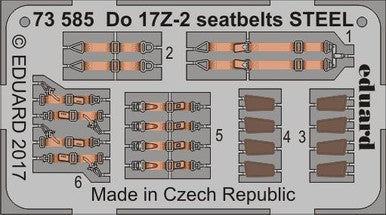 Eduard 73585 1/72 Seatbelts Do17Z2 Steel for ICM (Pre-Painted)