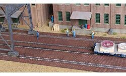 Walthers Cornerstone 933-4097 HO Brick Craneway Base & Street 3-Pack