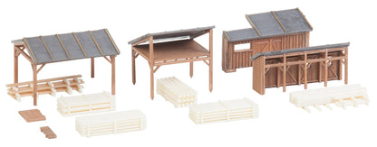Faller 232373 N Scale Timber Storage Sheds Model Kit