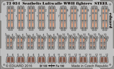Eduard 73034 1/72 Seatbelts Luftwaffe Steel Fighter WWII (Pre-Painted)