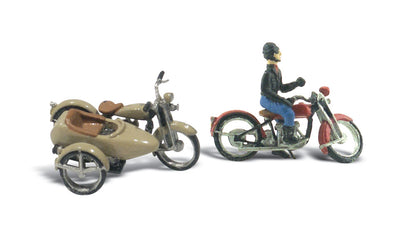 Woodland Scenics D228 All Scale Motorcycles and Sidecar HO Scale Kit