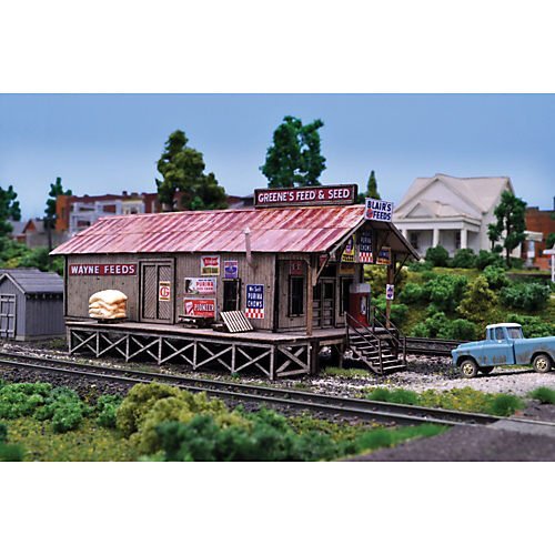 Blair Line 2005 HO Scale Greene's Feed & Seed -- Kit - 7-3/16 x 2-13/16" 18.3 x 7.1cm