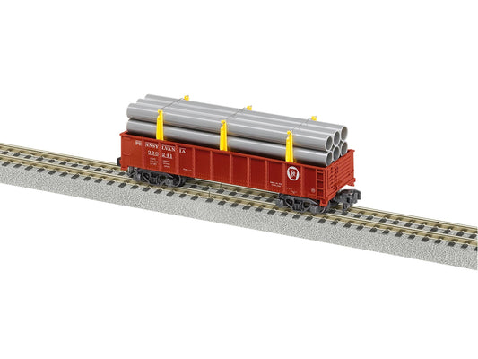 Lionel 6-2119221 S Gauge Pennsylvania Gondola w/ Pipe Load #390241