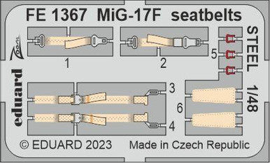 Eduard FE1367 1/48 MiG-17F Seatbelts Steel for AMMO