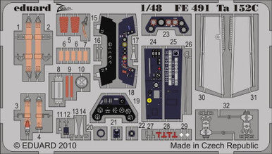 Eduard FE491 1/48 Ta 152C for DRAGON Photo Etch Detail Set