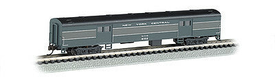 Bachmann 14455 N Scale 72' Smooth-Side Baggage Car - Ready to Run -- New York Central (2-Tone Gray)