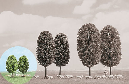 Busch 6227 A Scale Deciduous Trees -- 2-3/16" 5.5cm Tall pkg(2)