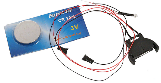Evans Designs 3VFRED All Scale End-of-Train Device - Kit -- Red 1.8mm LED, Battery Included w/On-Off Switch