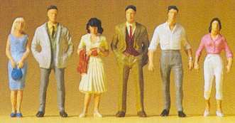 Preiser 72400 1/72 Scale Figures - 1/72 Scale Standing People pkg(6)