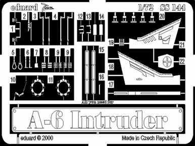 Eduard SS144 1/72 a-6 for Italeri Photo Etch Detail Set