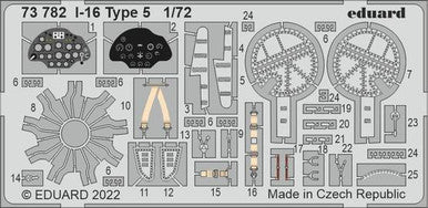 Eduard 73782 1/72 I-16 Type 5 for Clear Prop