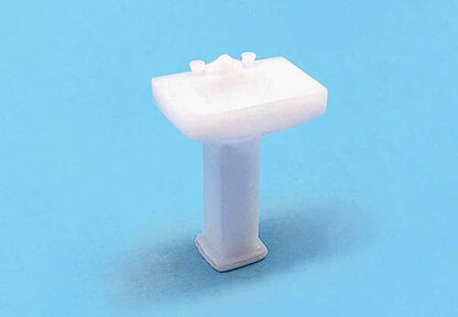 All Scale Miniatures 1600992 N Scale Sinks -- Unpainted 3D Printed Parts pkg(5)