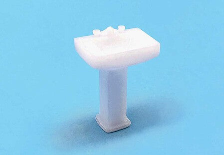All Scale Miniatures 1600992 N Scale Sinks -- Unpainted 3D Printed Parts pkg(5)