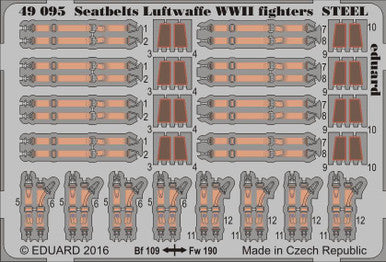 Eduard 49095 1/48 Seatbelts Luftwaffe Steel Fighter WWII (Pre-Painted)