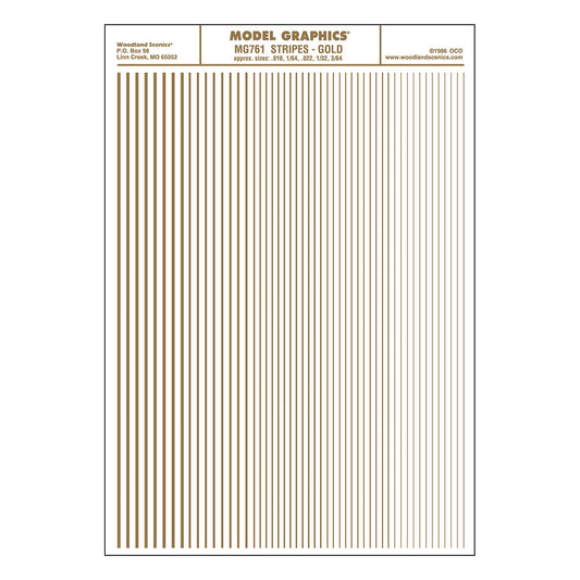 Woodland Scenics MG761 All Scale Stripes Gold