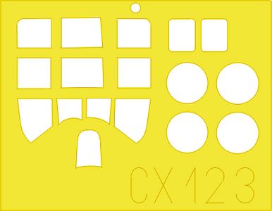 Eduard CX123 1/72 Paint Mask for HASEGAWA F4F Canopy Mask Set