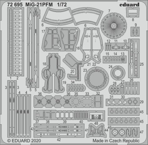 Eduard 72695 1/72 Aircraft- MiG21PFM for EDU