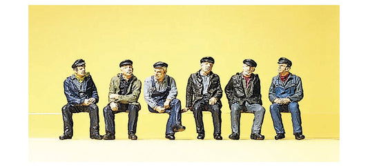 Preiser 10351 HO Scale Seated Industrial Workers Set