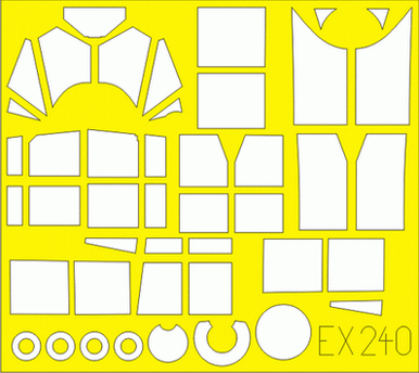 Eduard EX240 1/48 Paint Mask for TAMIYA Fi 156C Storch Canopy Mask Set