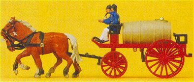 Preiser 30426 HO Scale Emergency - Horse-Drawn Fire Equipment Water