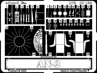 Eduard SS132 1/72 an-2 for Italeri Photo Etch Detail Set